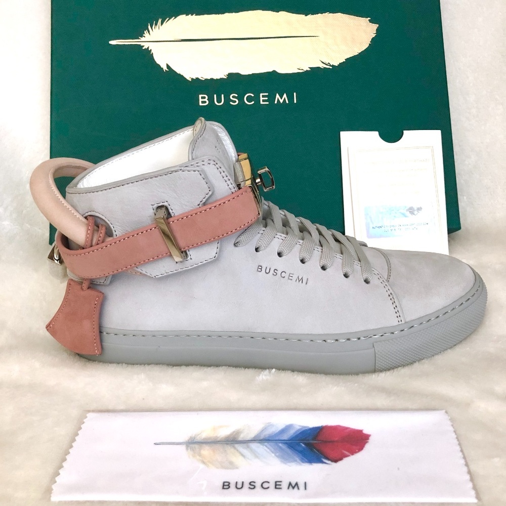 100mm High Top Leather Sneaker